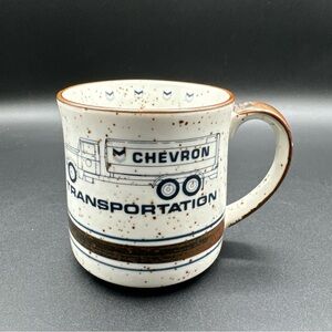 Chevron Oil & Gas Company Ceramic Tan/Brown/Blue Mug Cup/Mug
